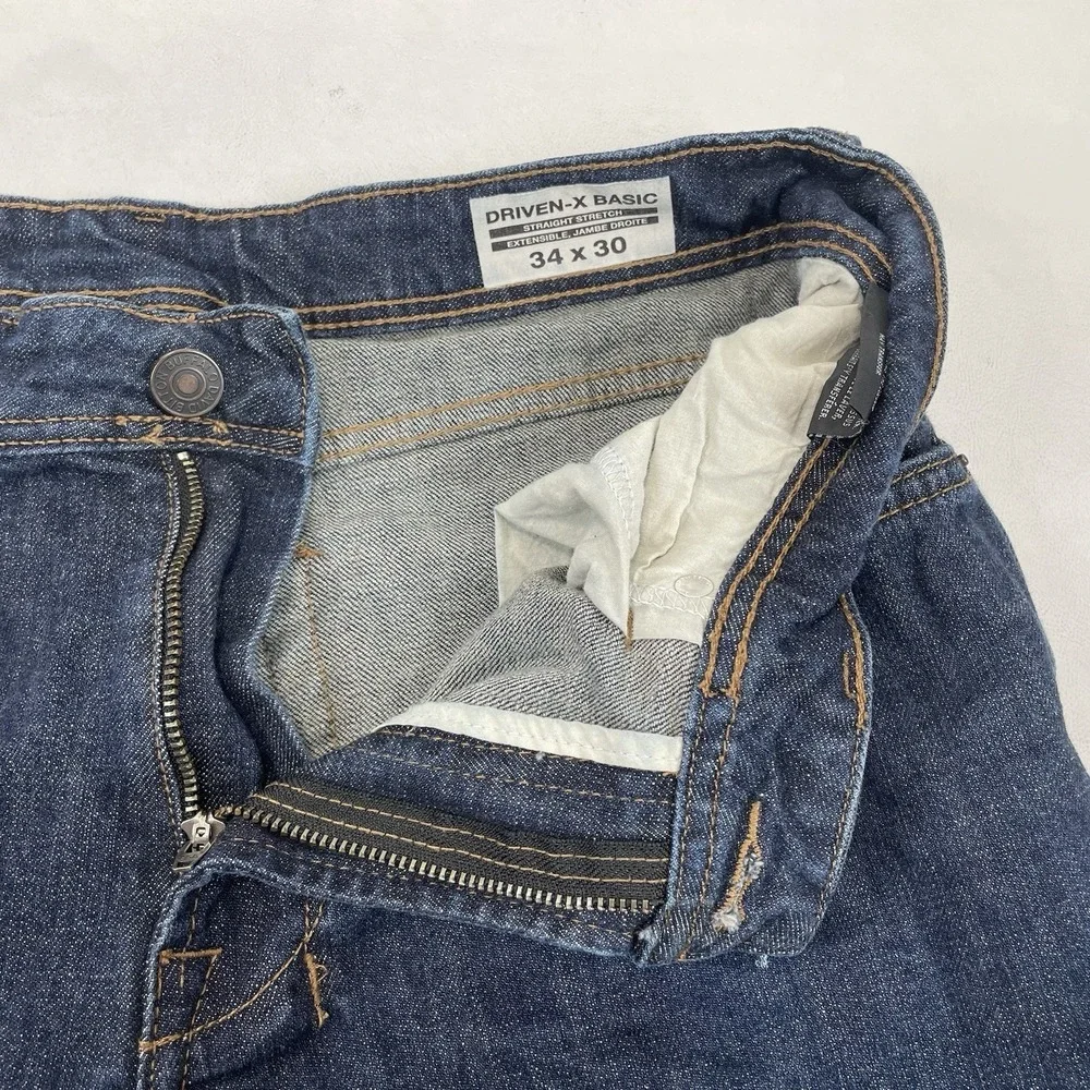 Buffalo Driven X Basic‎ Straight Stretch Jeans Mens Size 34x30 Blue